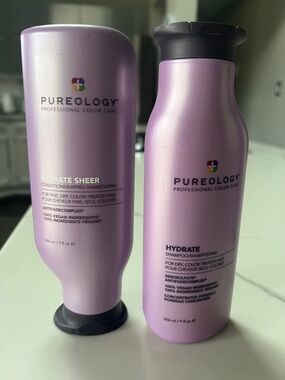 Pureology Hydrate & Hydrate Sheer - Metallic Lavender Bottles